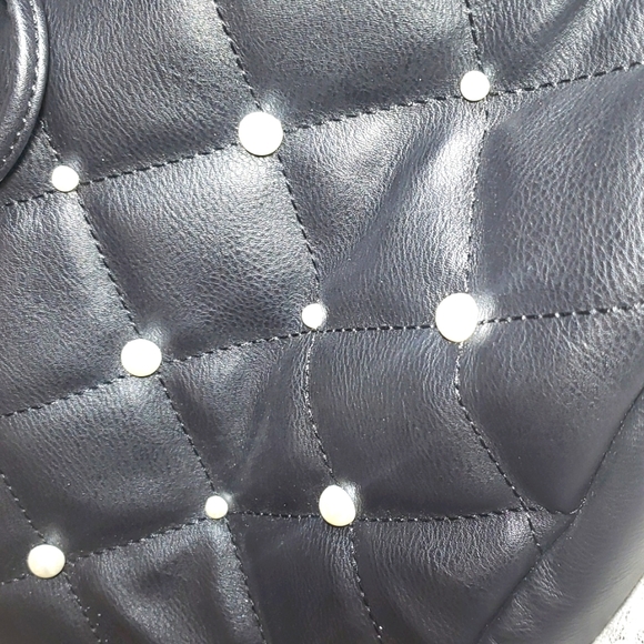 NWT Just Fab Black Quilted Backpack with Pearl Accents. - Picture 7 of 16